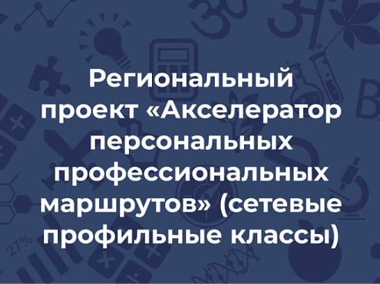 Региональный проект «Акселератор персональных профессиональных маршрутов» (сетевые профильные классы)