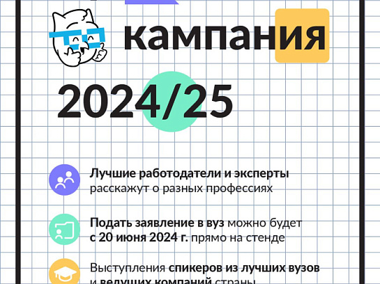 Работа стенда "Приемная кампания 2024/25" в павильоне ВДНХ "Десятилетие науки и технологий"